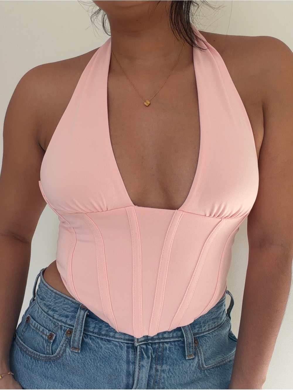 Zara Halter Corset Top